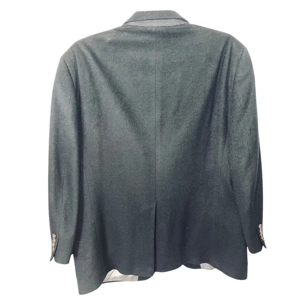 Joseph &‎ Lyman Mens 46 Reg Black Pure 100% Cashmere Sport Coat Blazer Jacket